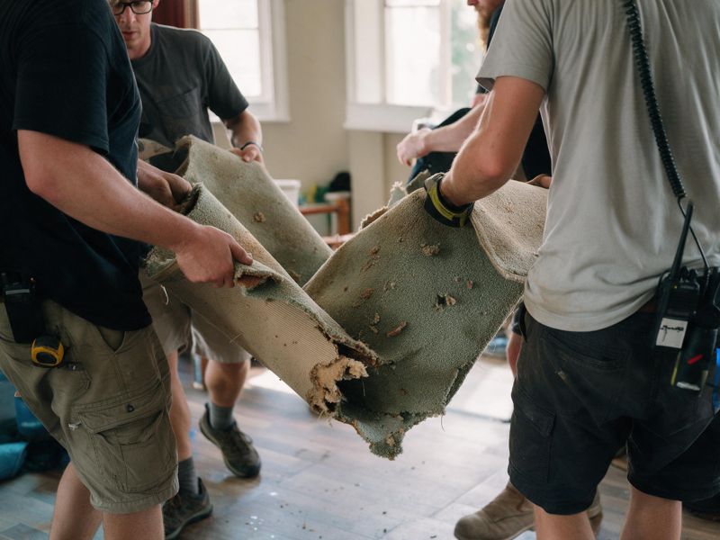 water damage restoration project near Cedar Rapids, IA